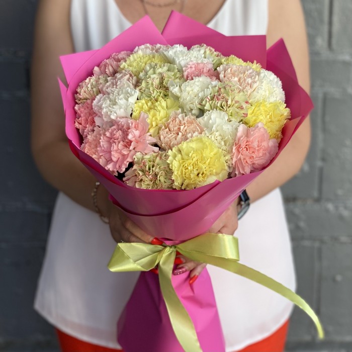 25 гвоздик летний микс