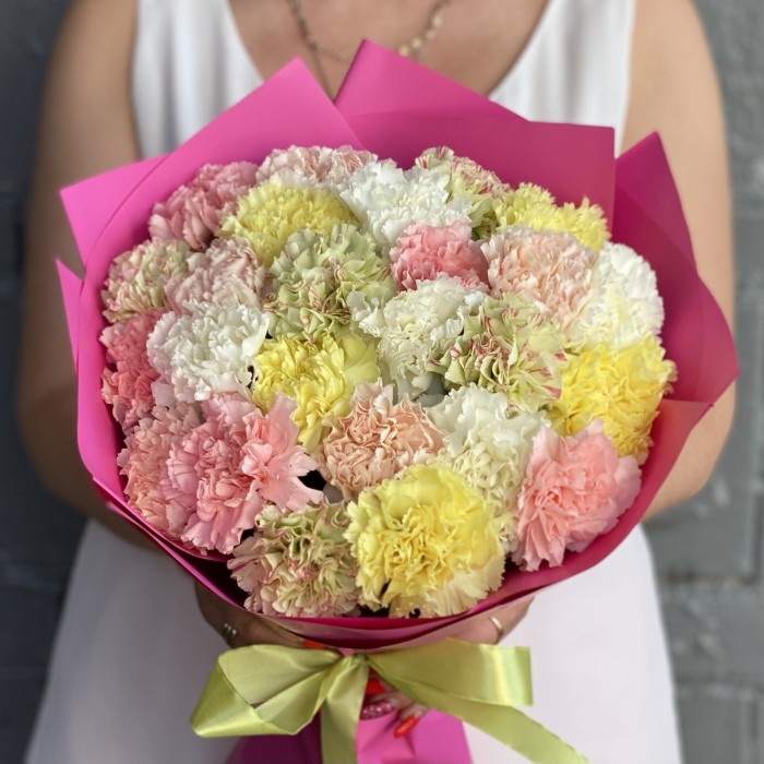 25 гвоздик летний микс