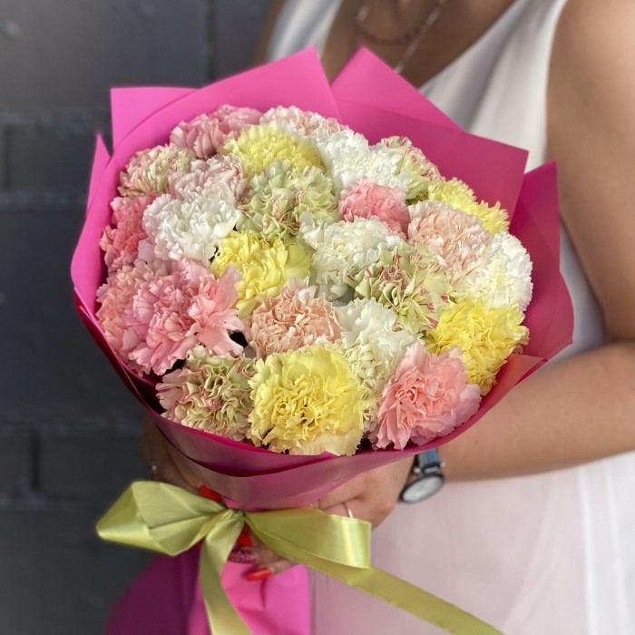 25 гвоздик летний микс