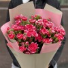Букет из 25 кустовых малиновых гвоздик