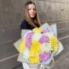 15 крупных хризантем Летний микс