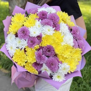 15 кустовых хризантем Летний микс