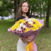 25 кустовых хризантем Яркий микс