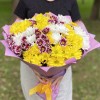 25 кустовых хризантем Яркий микс