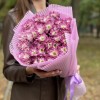 9 бело-фиолетовых кустовых хризантем Бакарди