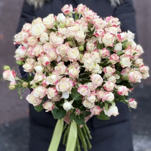 Кустовая пионовидная роза Инносент Блоссом