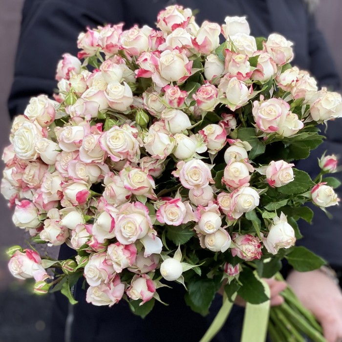 Кустовая пионовидная роза Инносент Блоссом