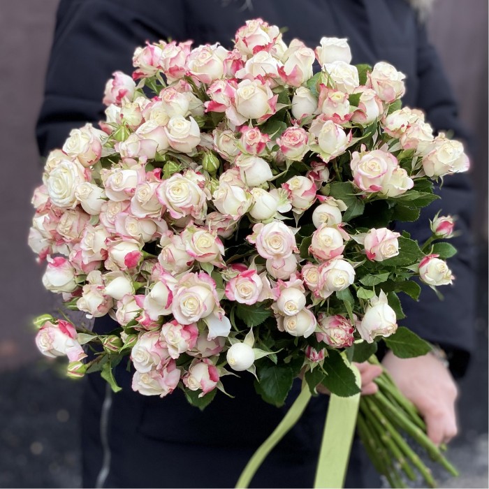 Кустовая пионовидная роза Инносент Блоссом