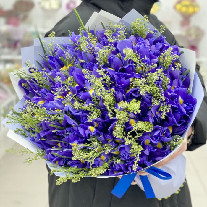 75 ирисов с зеленью