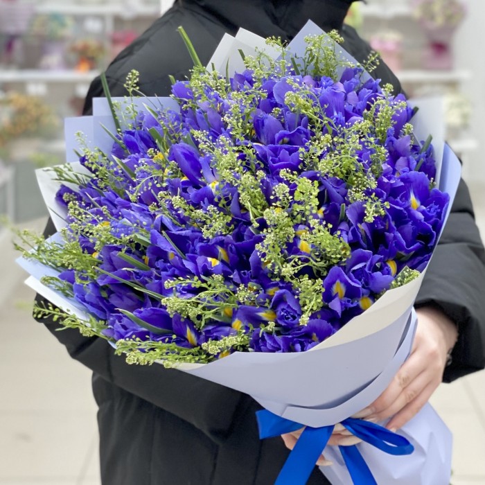 75 ирисов с зеленью