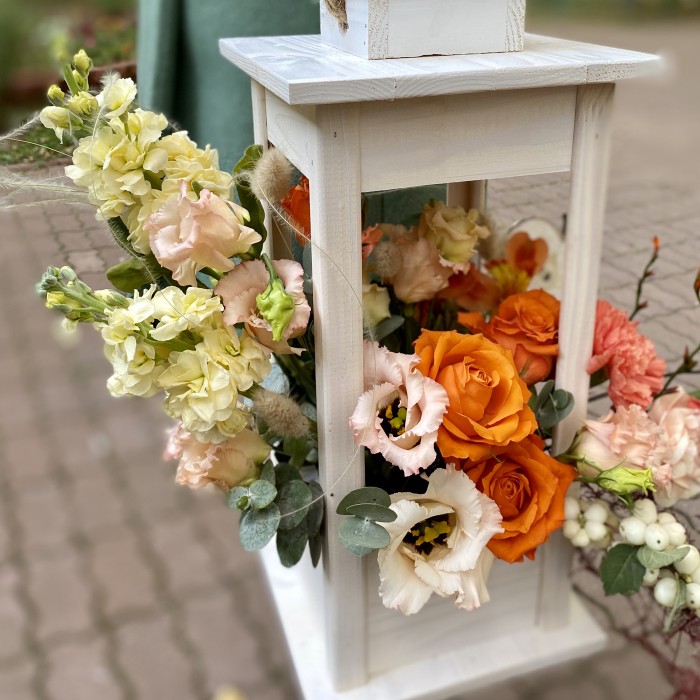 Композиция в фонаре Осень в Пекине