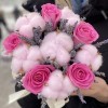 Цветы в коробке Сладкая вата