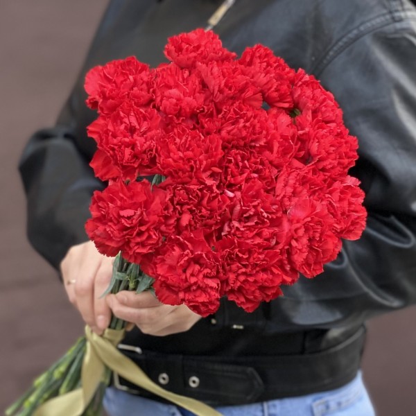 20 красных гвоздик