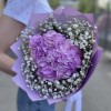 Лиловая гортензия с гипсофилой