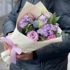 Розово-сиреневый  букет с эустомой и маттиолой