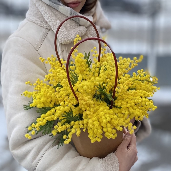 Ароматная мимоза в сумочке