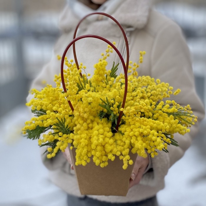 Ароматная мимоза в сумочке