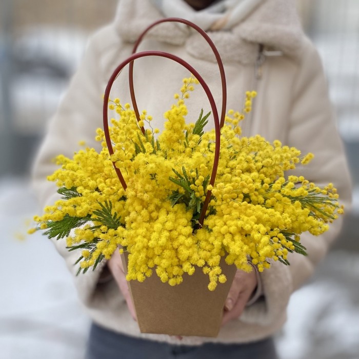 Ароматная мимоза в сумочке