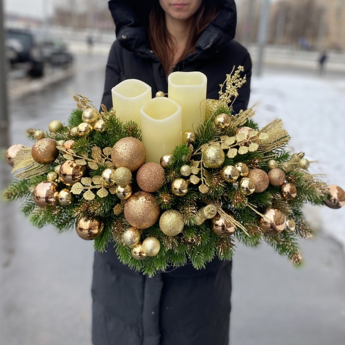 Новогодняя композиция Золотой блеск