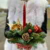 Новогодняя корпоративная композиция Свеча
