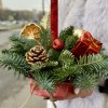 Новогодняя корпоративная композиция Свеча