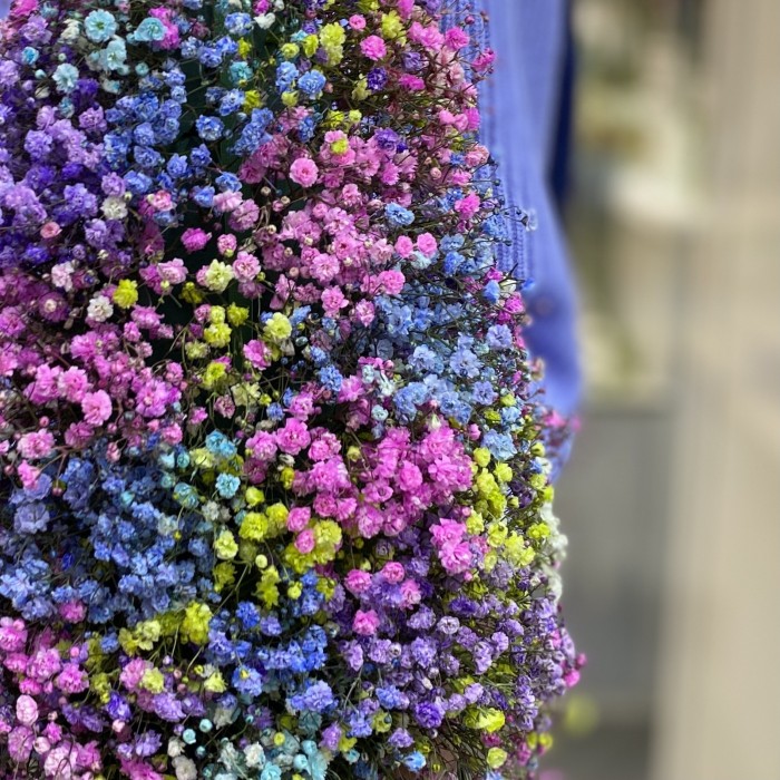 Радужная елка из гипсофилы