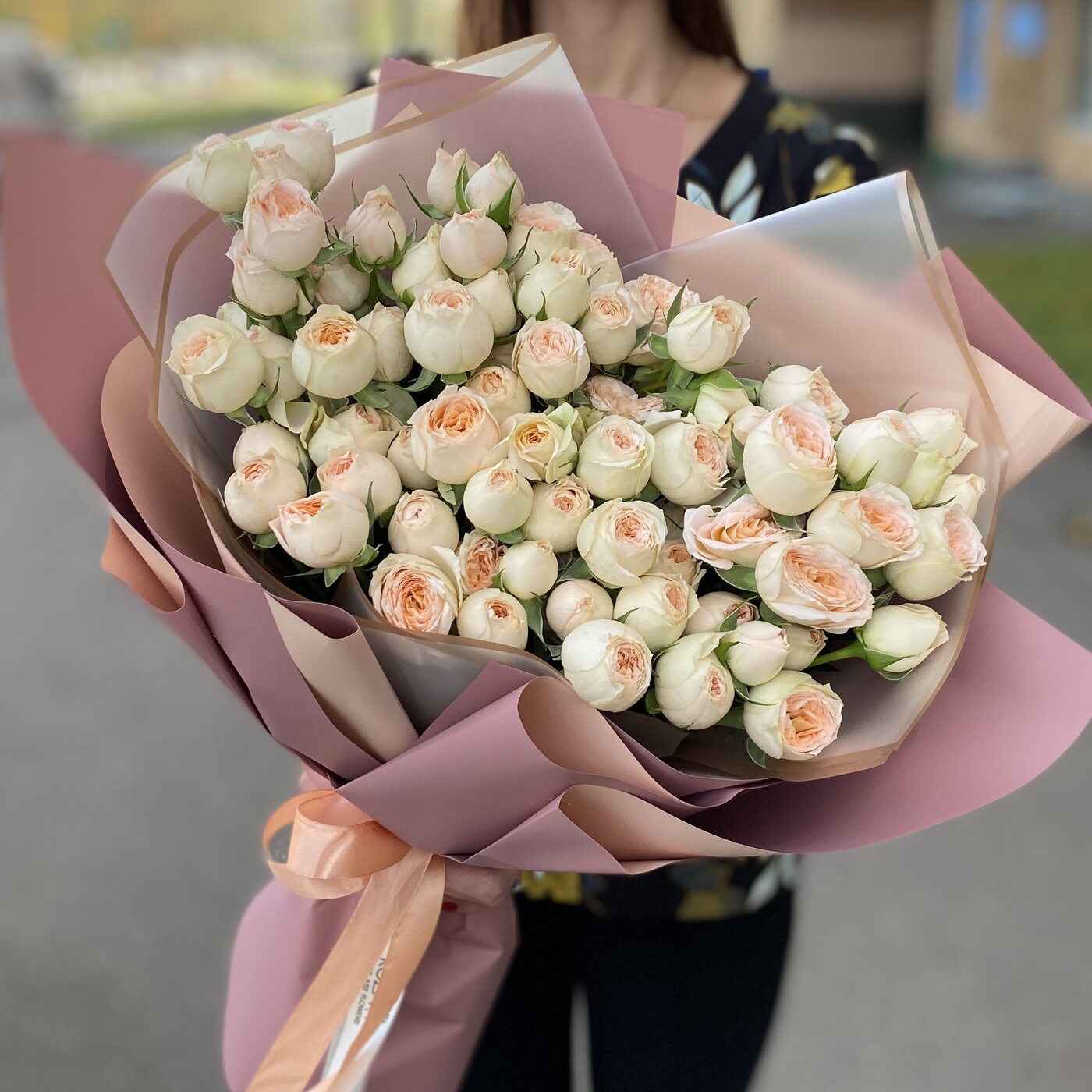 искусственные пионовидные розы фото