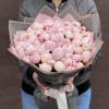 Букет из 45 розовых пионов Сара Бернар