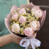 7 пионов Ангел чикс с танацетумом