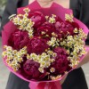 7 пионов Канзас с ромашками
