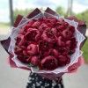 25 бордовых пионов Голландия