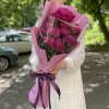 Букет из 11 фиолетовых пионов
