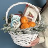 Подарок на новый год с мандаринами и пряниками