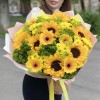 Букет Летний рассвет с подсолнухами