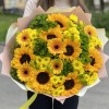 Букет Летний рассвет с подсолнухами