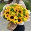 Букет Летний рассвет с подсолнухами