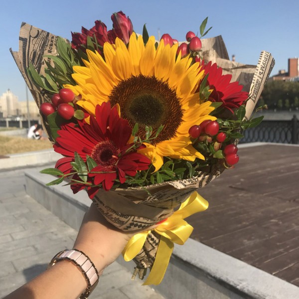 Минибукет подсолнухов