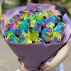 Букет из 25 радужных роз