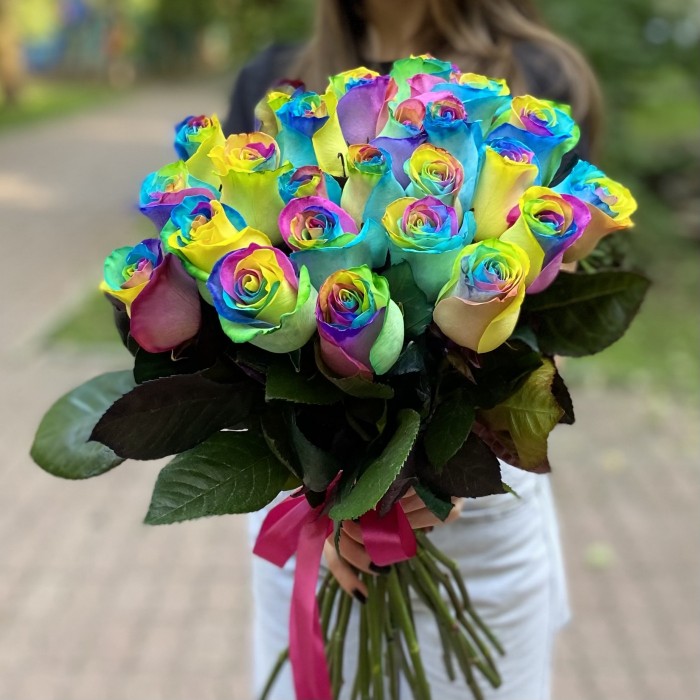 Радужные розы