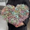 Сердце с радужной гипсофилой
