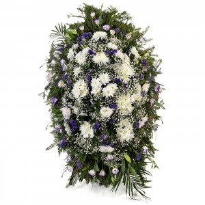 Ритуальный венок из живых цветов 100-170 см. № 8
