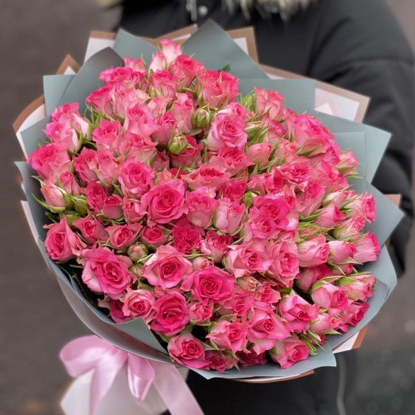 25 кустовых роз Рупски 40см