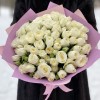 25 кустовых роз сорта Сноу Бабл 50 см