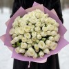 25 кустовых роз сорта Сноу Бабл 40см