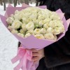 25 кустовых роз сорта Сноу Бабл 50 см