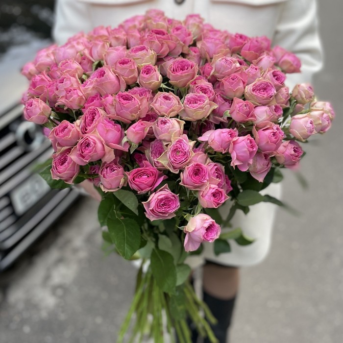 Кустовая пионовидная роза Пинк Бижу