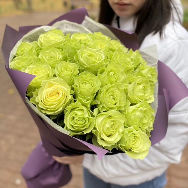 Букет зеленых роз