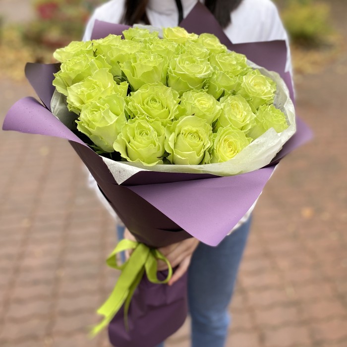 Букет зеленых роз