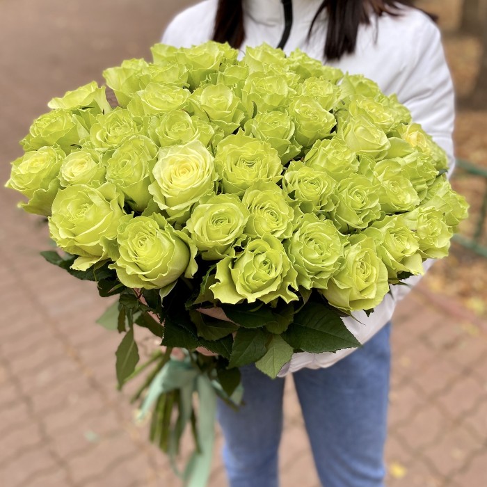 51 роза зеленая
