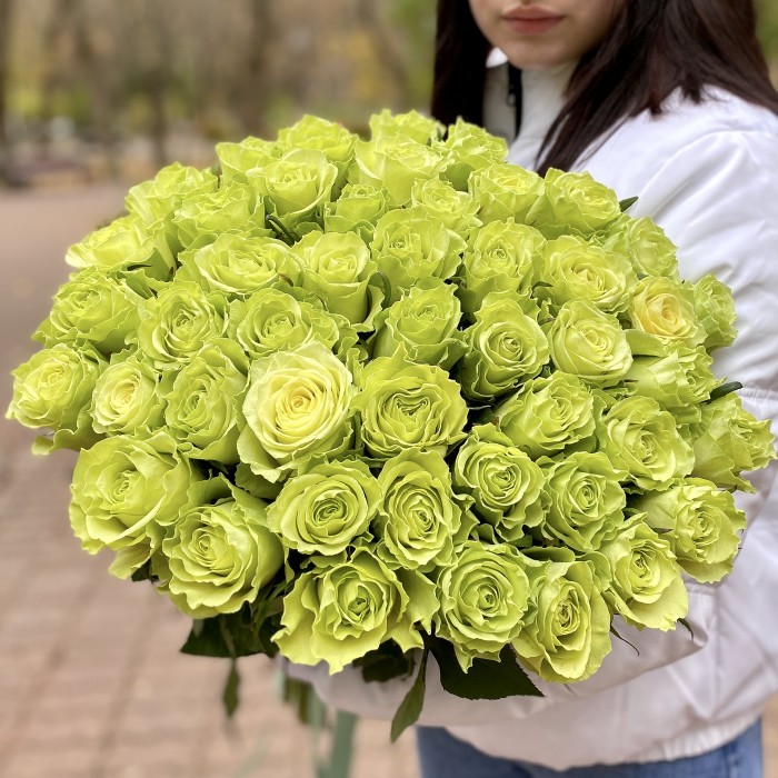 51 роза зеленая